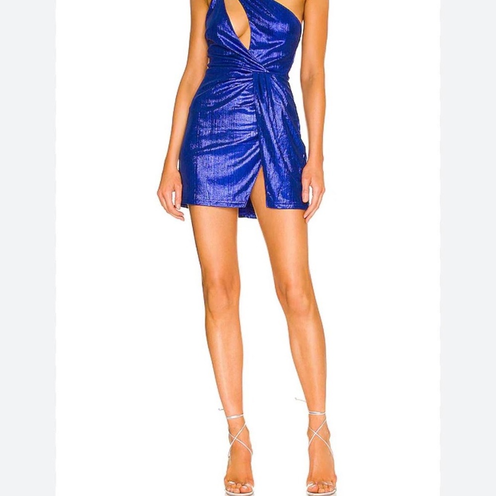 Superdown Shimmering Blue Mini Dress
